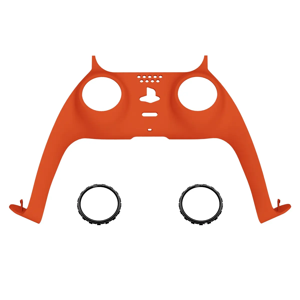 Extremerate Replacement Decorative Trim Shell With Accent Rings Compatible With Ps5 Controller Bdm-010/020/030/040/050 - Orange 1