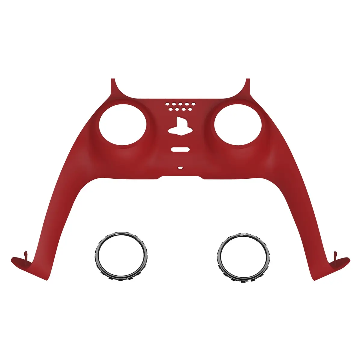Extremerate Replacement Decorative Trim Shell With Accent Rings Compatible With Ps5 Controller Bdm-010/020/030/040/050 - Passion Red 1