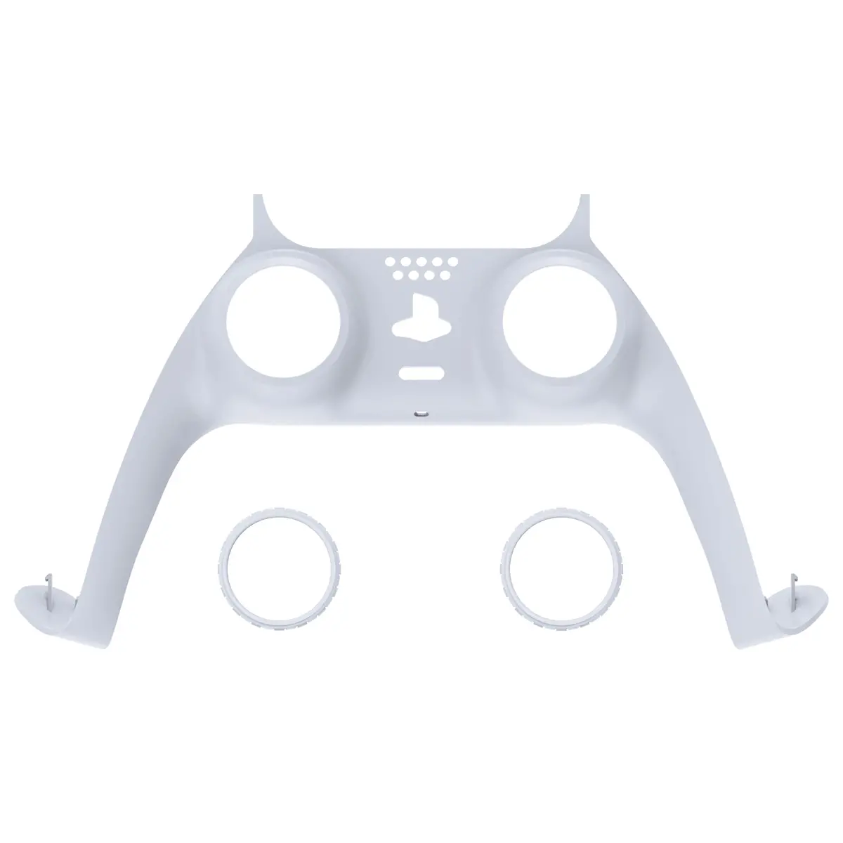 Extremerate Replacement Decorative Trim Shell With Accent Rings Compatible With Ps5 Controller Bdm-010/020/030/040/050 - Solid White 1