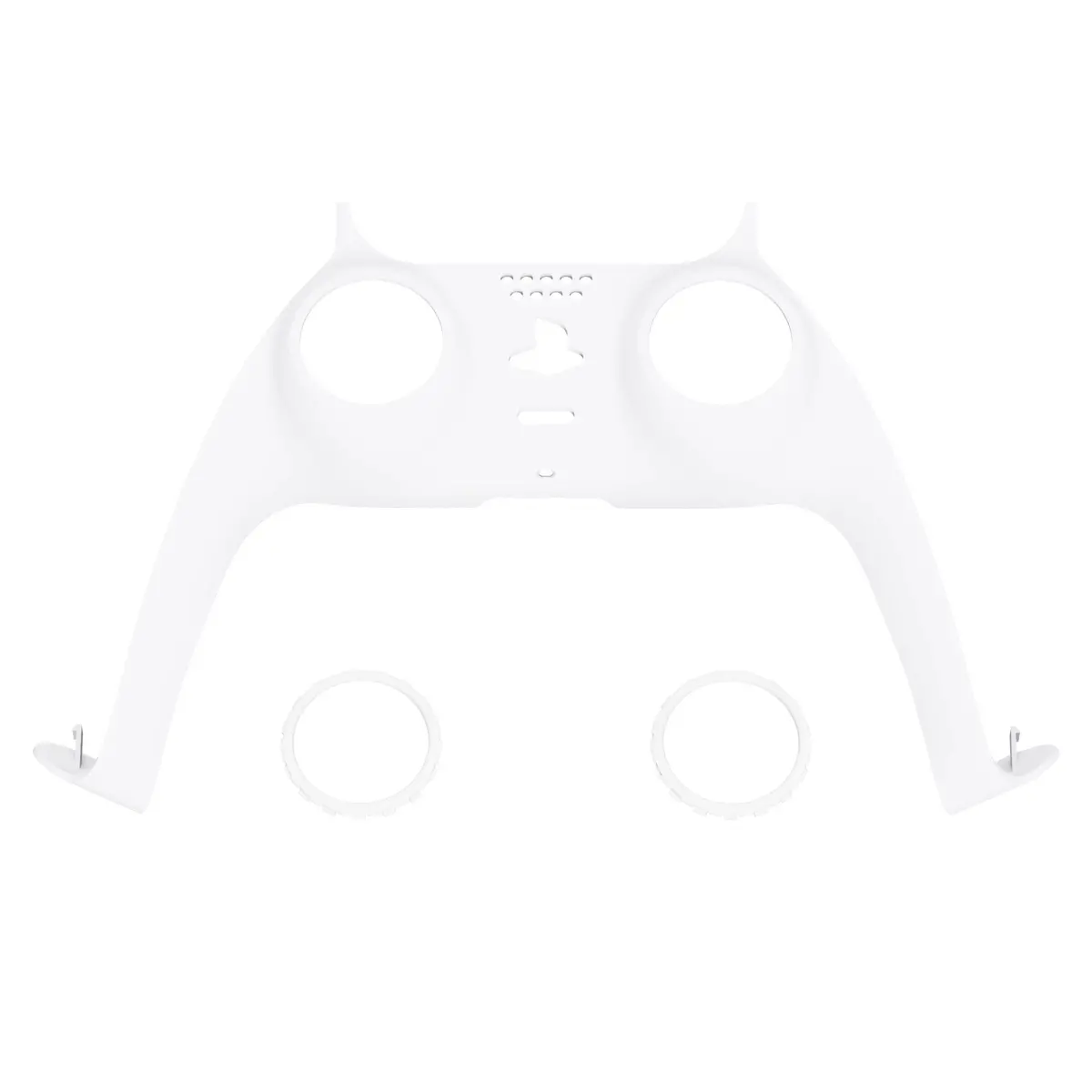 Extremerate Replacement Decorative Trim Shell With Accent Rings Compatible With Ps5 Controller Bdm-010/020/030/040/050 - White 1