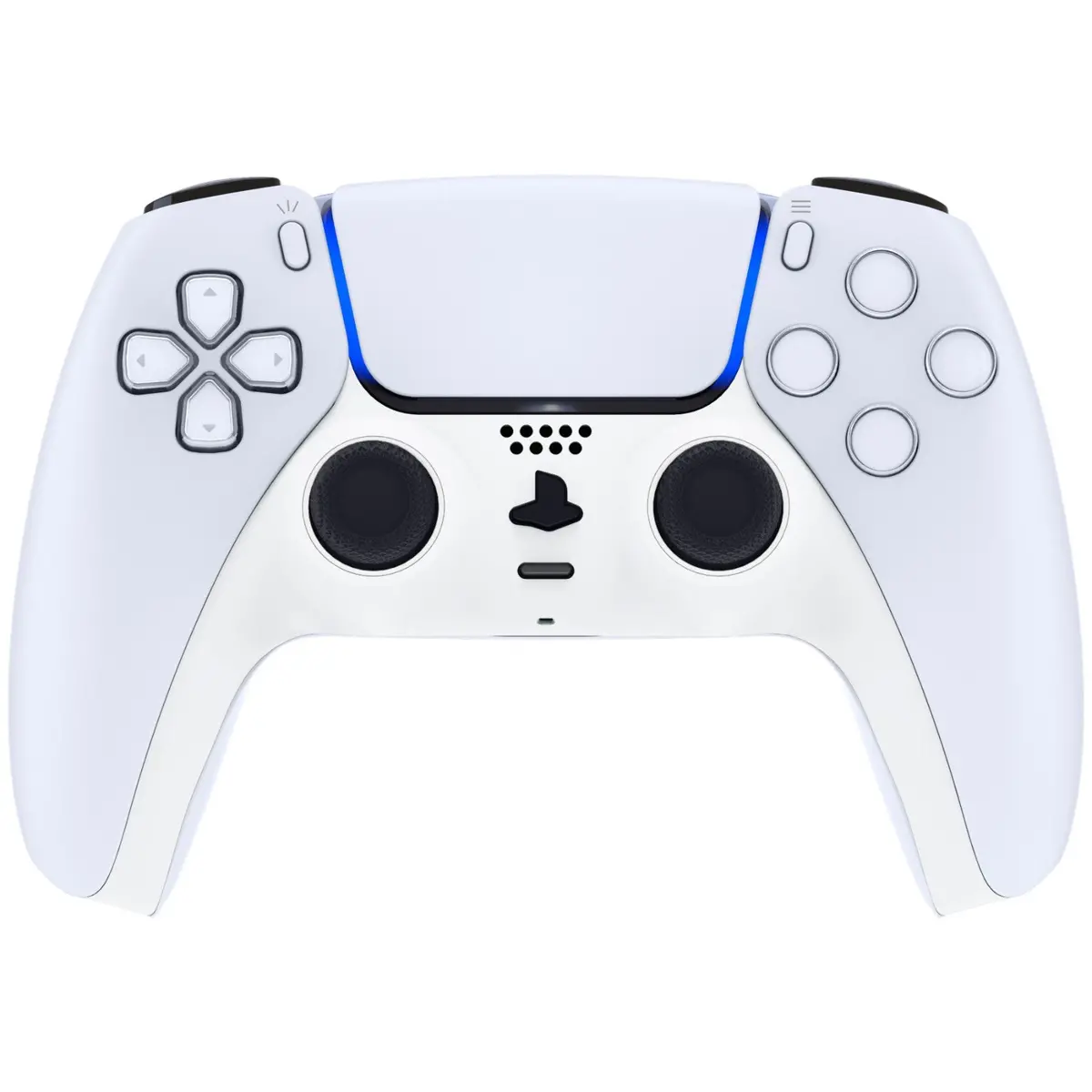 Extremerate Replacement Decorative Trim Shell With Accent Rings Compatible With Ps5 Controller Bdm-010/020/030/040/050 - White 2