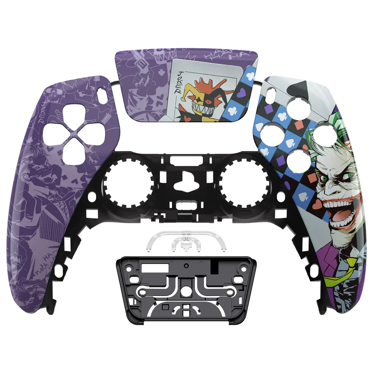 Extremerate Replacement Front Housing Shell With Touchpad Compatible With Ps5 Controller Bdm-010/020/030/040/050 - Clown Cards 1
