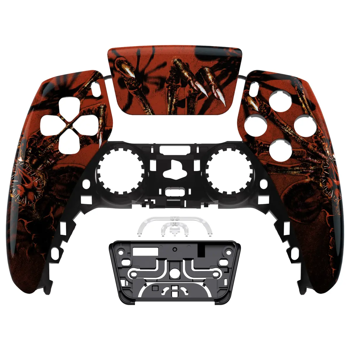 Extremerate Replacement Front Housing Shell With Touchpad Compatible With Ps5 Controller Bdm-010/020/030/040/050 - Alien Fear 1