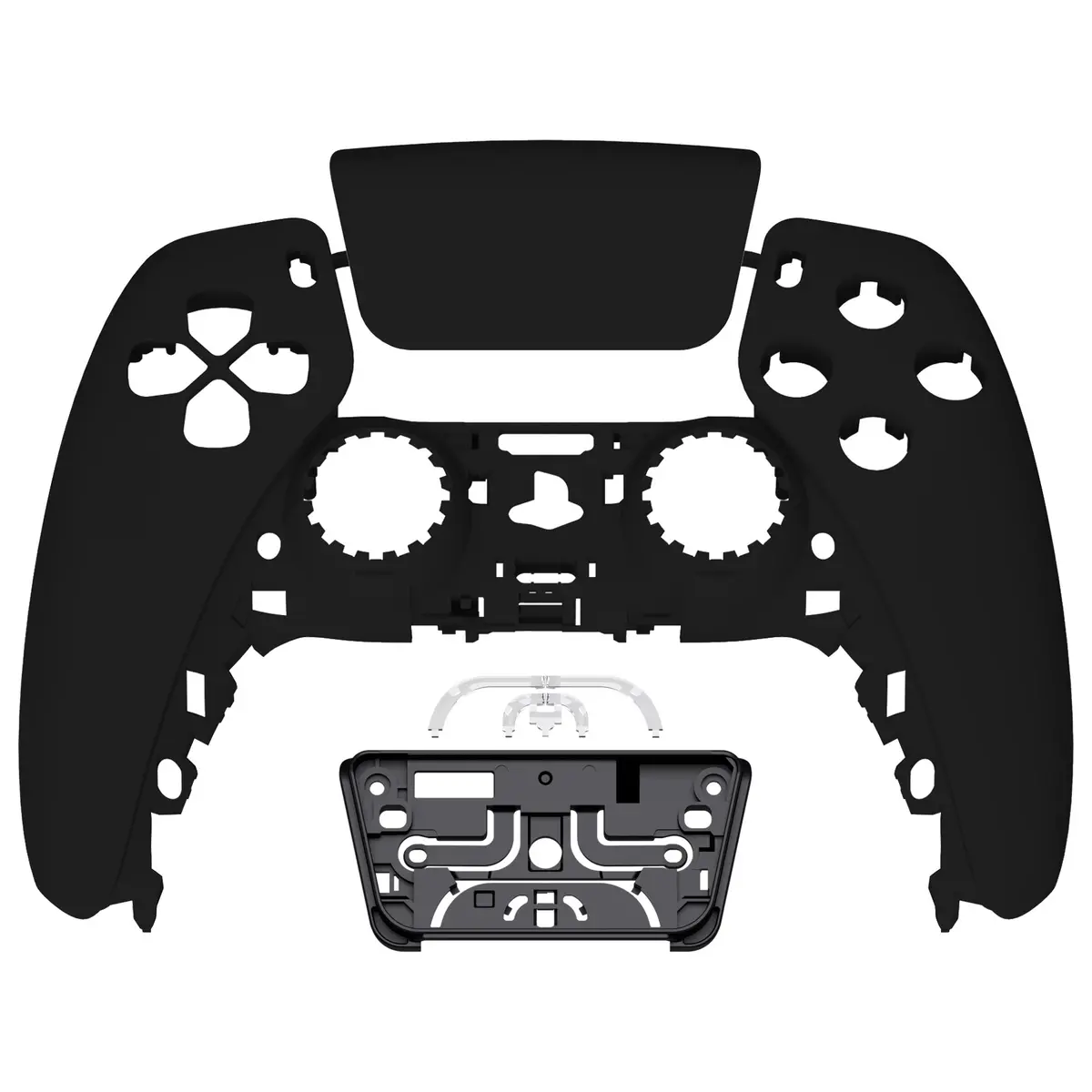 Extremerate Replacement Front Housing Shell With Touchpad Compatible With Ps5 Controller Bdm-010/020/030/040/050/060 - Black 1