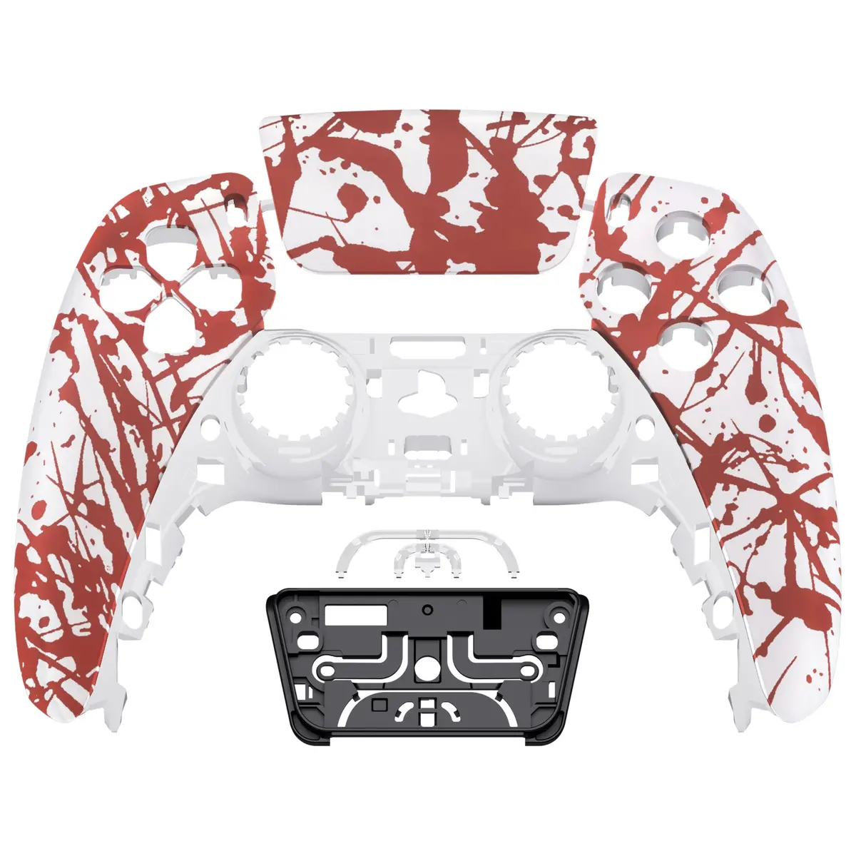 Extremerate Replacement Front Housing Shell With Touchpad Compatible With Ps5 Controller Bdm-010/020/030/040/050 - Blood 1