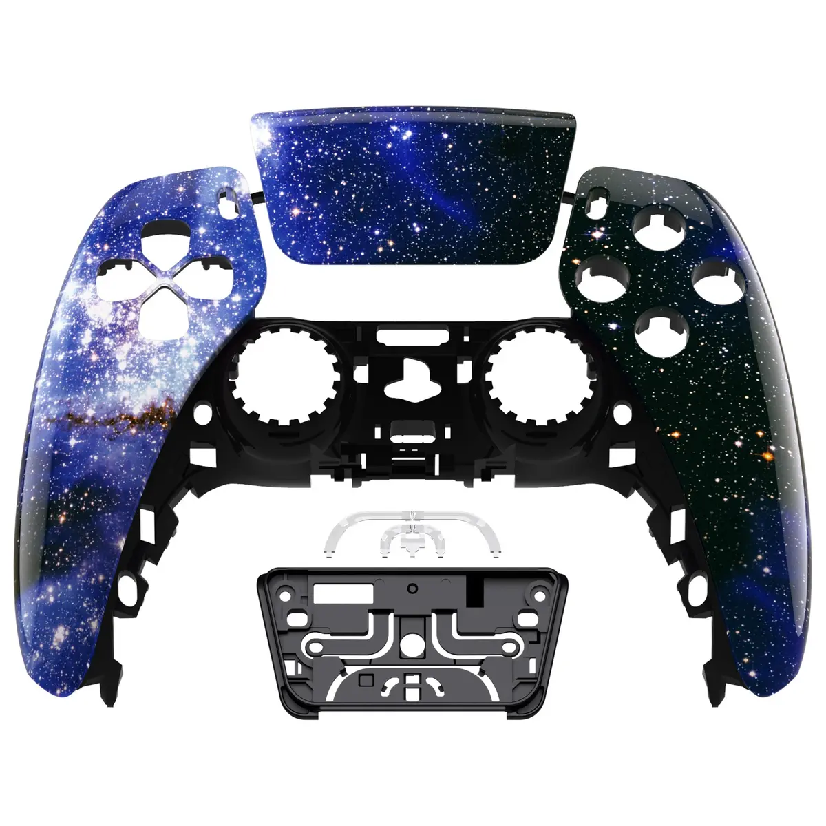 Extremerate Replacement Front Housing Shell With Touchpad Compatible With Ps5 Controller Bdm-010/020/030/040/050 - Blue Universe 1