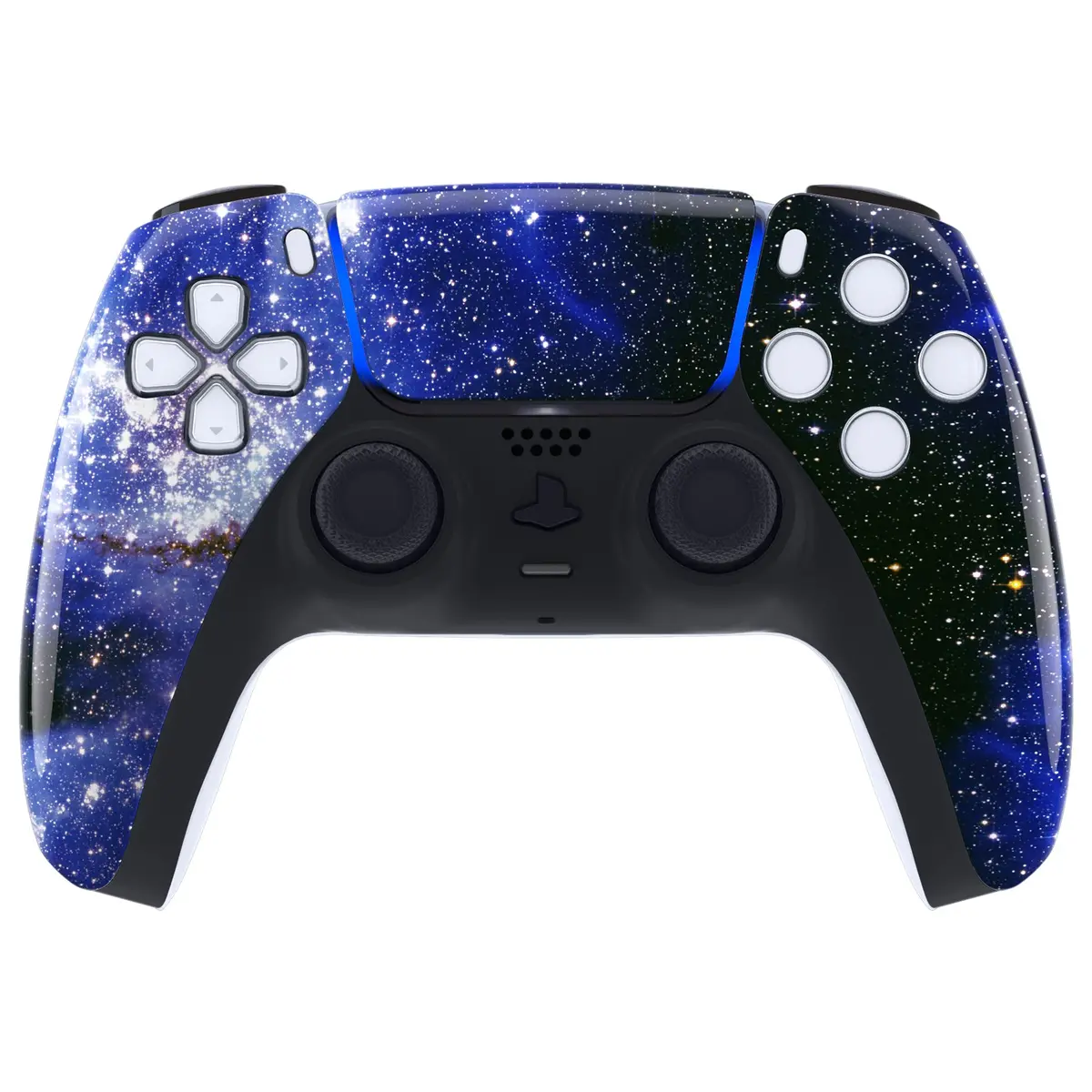 Extremerate Replacement Front Housing Shell With Touchpad Compatible With Ps5 Controller Bdm-010/020/030/040/050 - Blue Universe 2