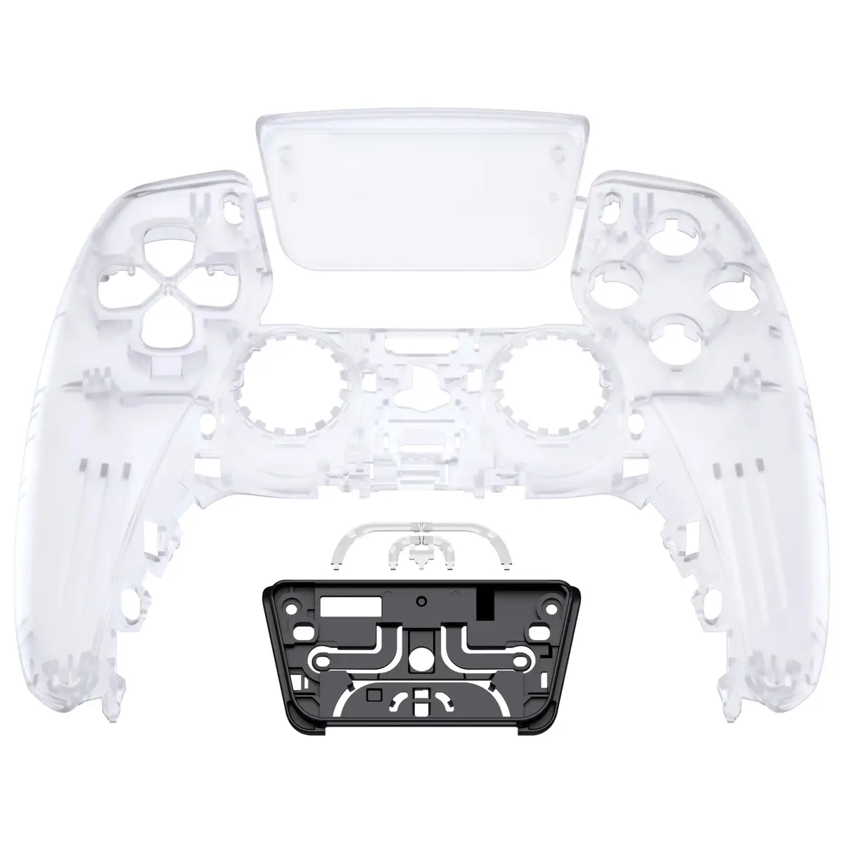 Extremerate Replacement Front Housing Shell With Touchpad Compatible With Ps5 Controller Bdm-010/020/030/040/050 - Clear 1