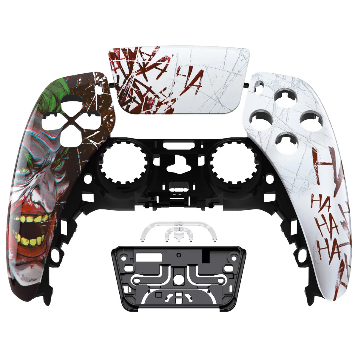 Extremerate Replacement Front Housing Shell With Touchpad Compatible With Ps5 Controller Bdm-010/020/030/040/050/060 - Clown Hahaha 1