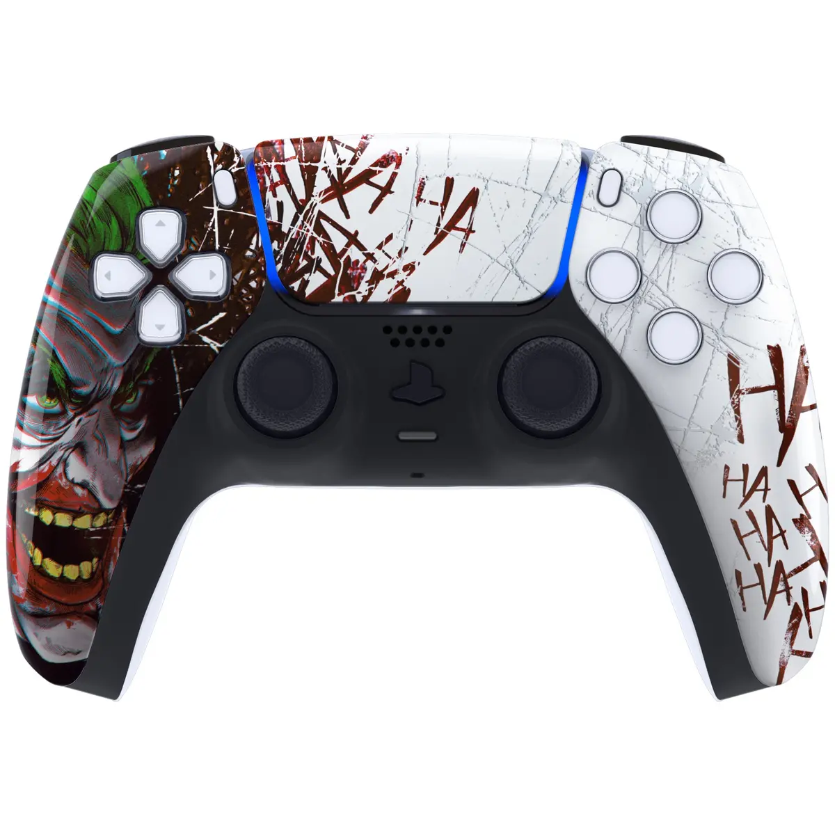 Extremerate Replacement Front Housing Shell With Touchpad Compatible With Ps5 Controller Bdm-010/020/030/040/050/060 - Clown Hahaha 2