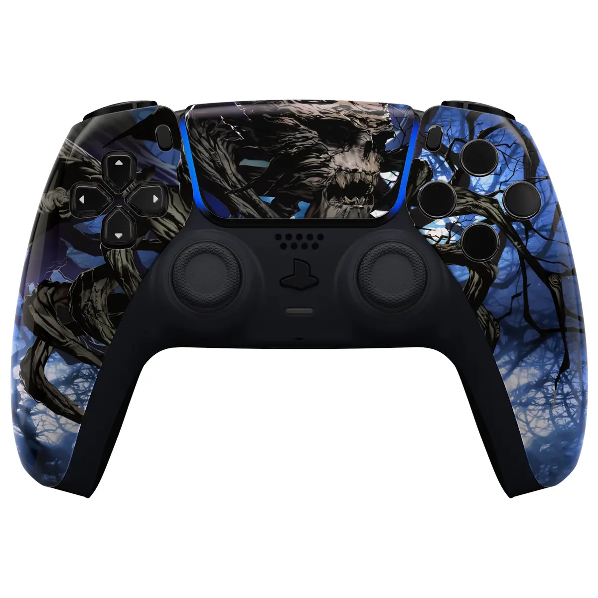 Extremerate Replacement Front Housing Shell With Touchpad Compatible With Ps5 Controller Bdm-010/020/030/040/050 - Glow In Dark - The Awakening Of The Earth Lord 2