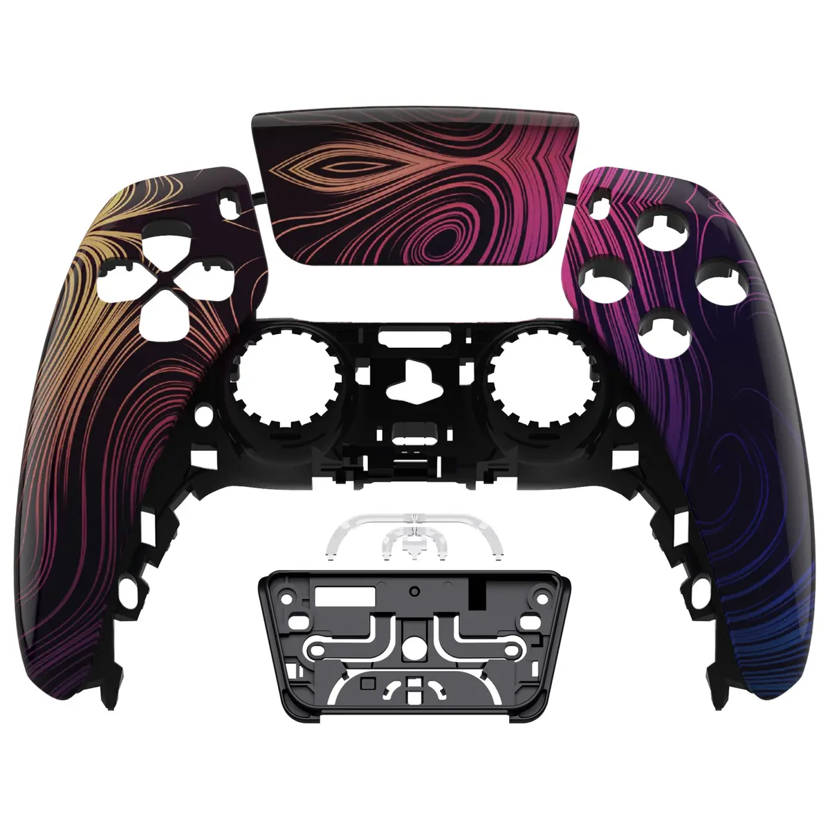 Extremerate Replacement Front Housing Shell With Touchpad Compatible With Ps5 Controller Bdm-010/020/030/040/050 - Illusion Space 1