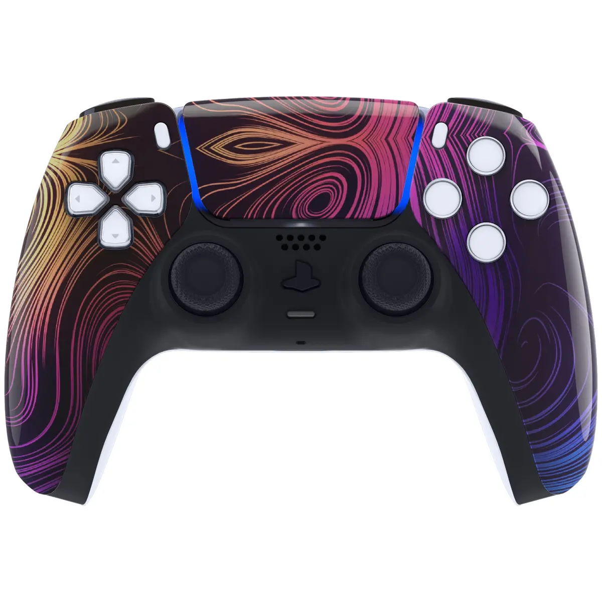 Extremerate Replacement Front Housing Shell With Touchpad Compatible With Ps5 Controller Bdm-010/020/030/040/050 - Illusion Space 2