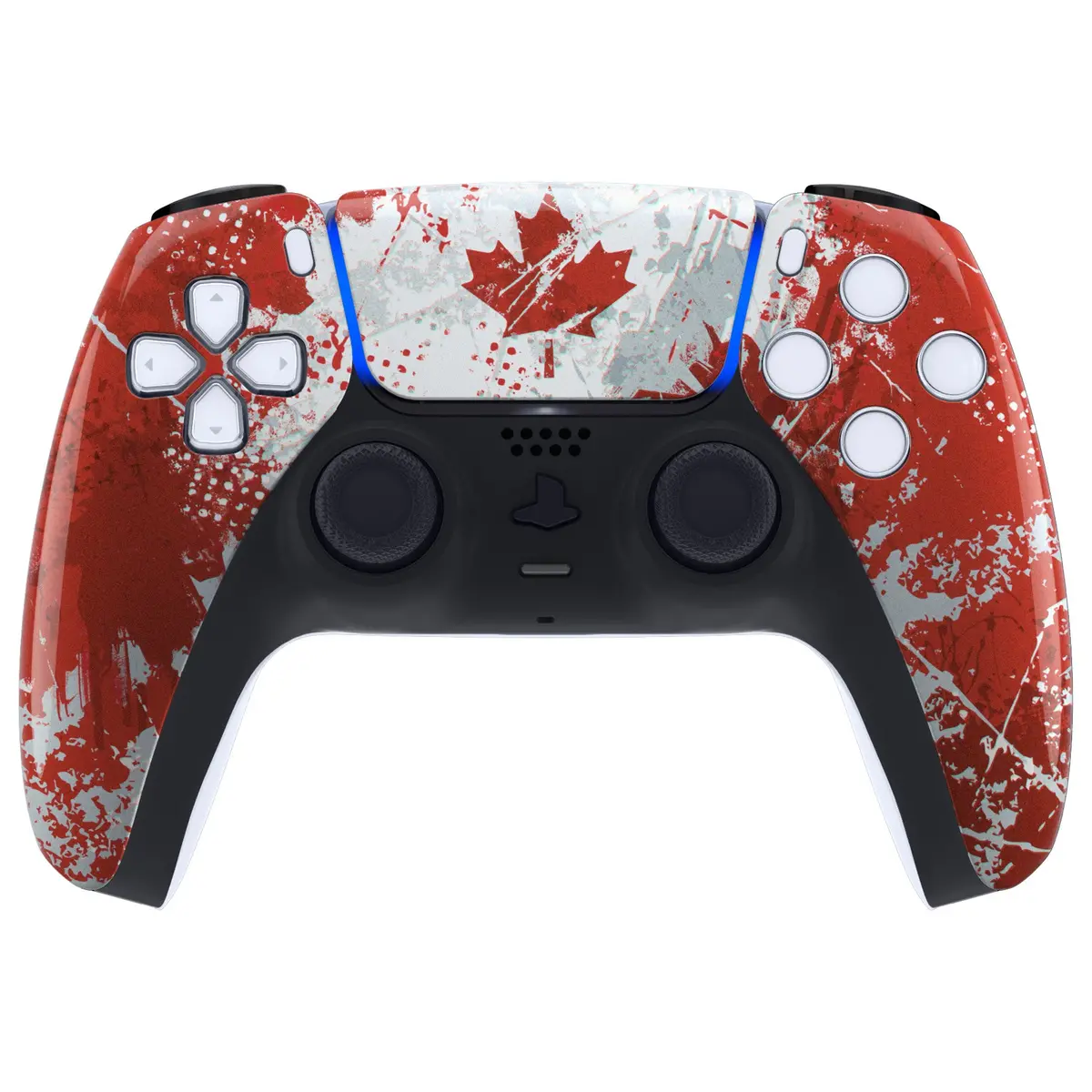 Extremerate Replacement Front Housing Shell With Touchpad Compatible With Ps5 Controller Bdm-010/020/030/040/050 - Impression Canada Flag 2