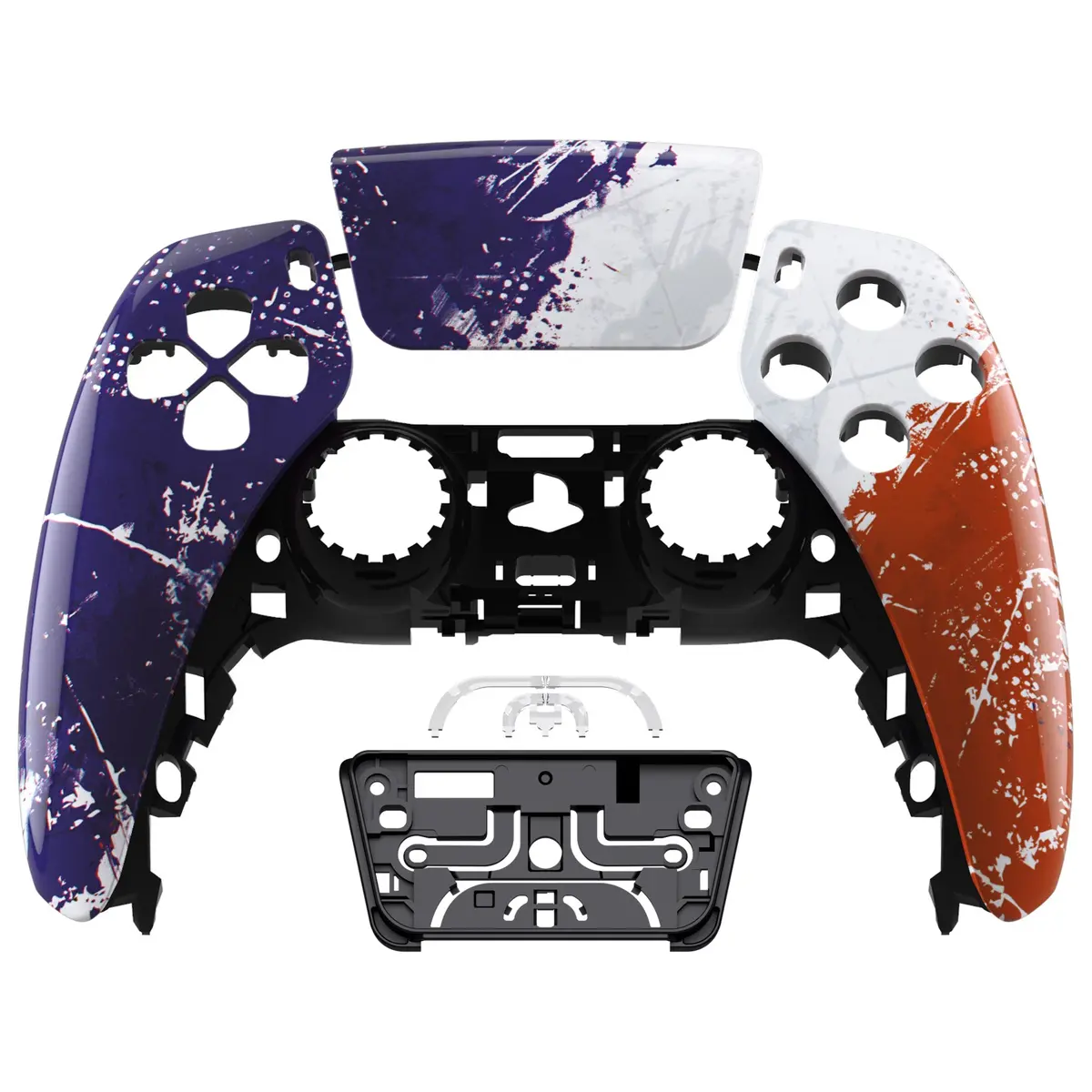 Extremerate Replacement Front Housing Shell With Touchpad Compatible With Ps5 Controller Bdm-010/020/030/040/050 - Impression France Flag 1