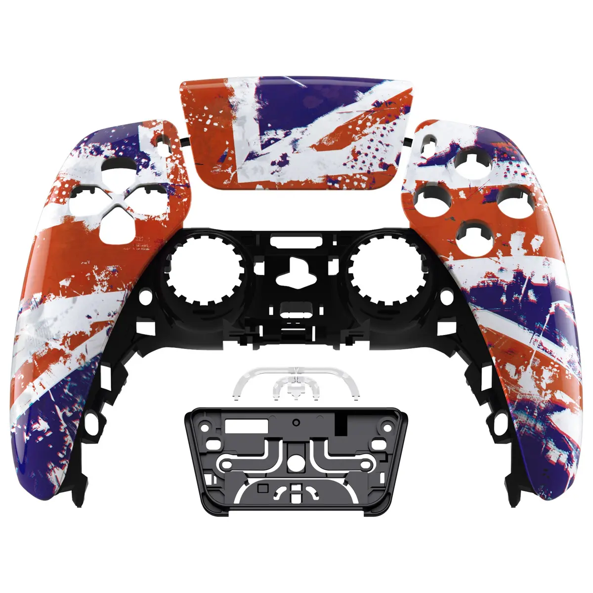Extremerate Replacement Front Housing Shell With Touchpad Compatible With Ps5 Controller Bdm-010/020/030/040/050 - Impression Uk Flag 1