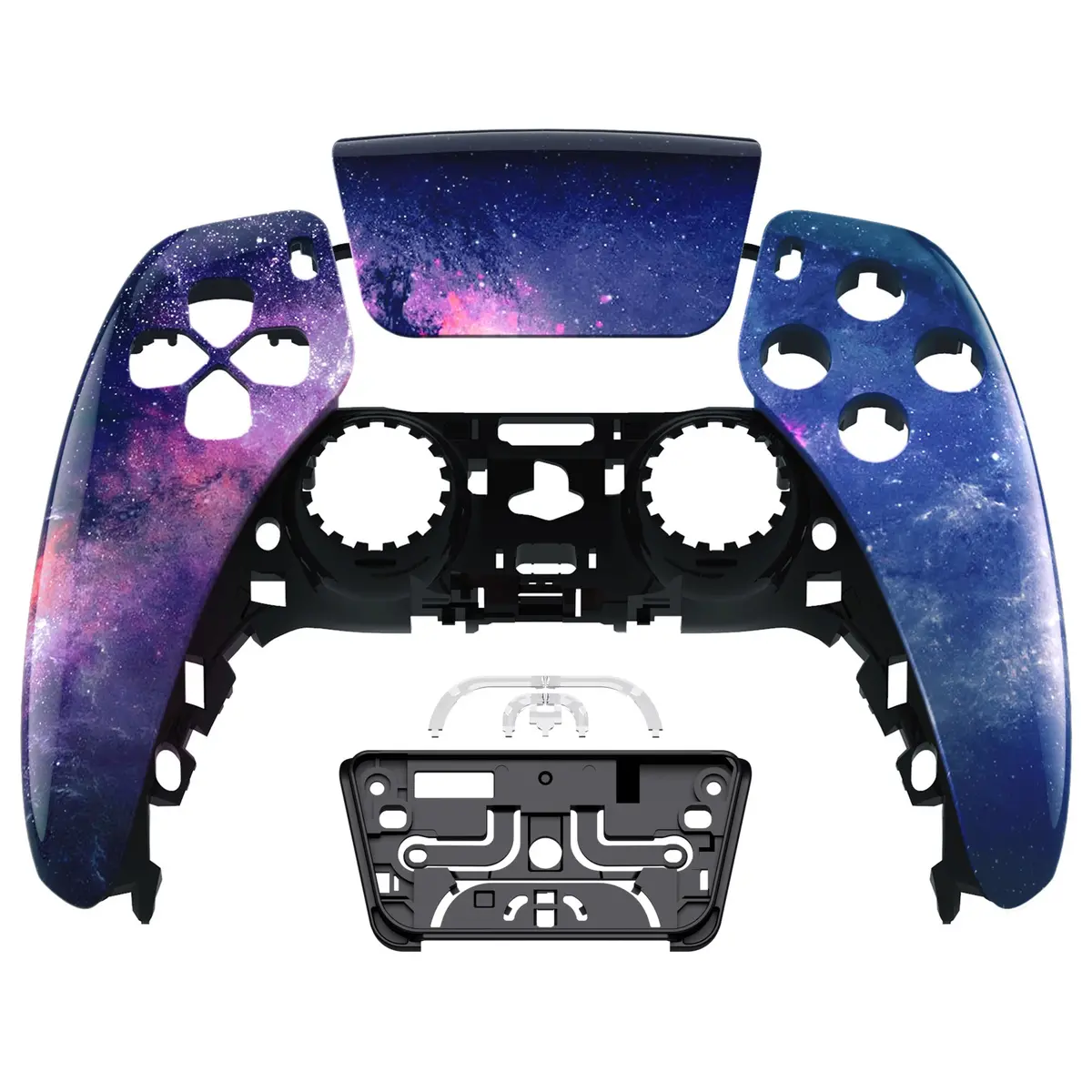 Extremerate Replacement Front Housing Shell With Touchpad Compatible With Ps5 Controller Bdm-010/020/030/040/050 - Nebula Galaxy 1