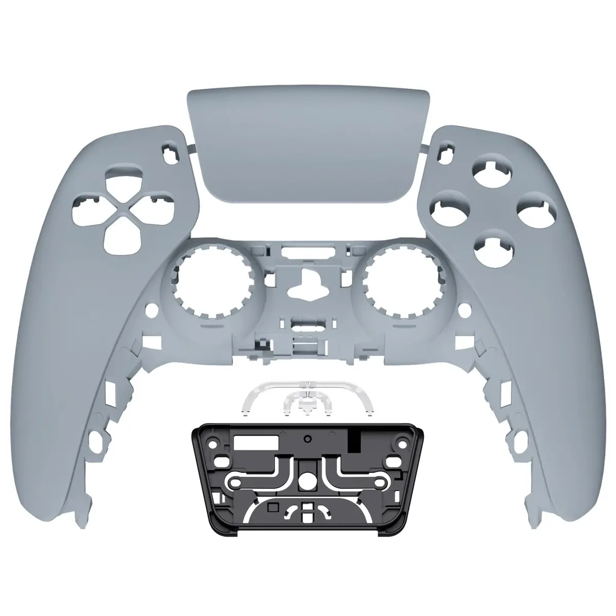 Extremerate Replacement Front Housing Shell With Touchpad Compatible With Ps5 Controller Bdm-010/020/030/040/050/060 - New Hope Gray 1