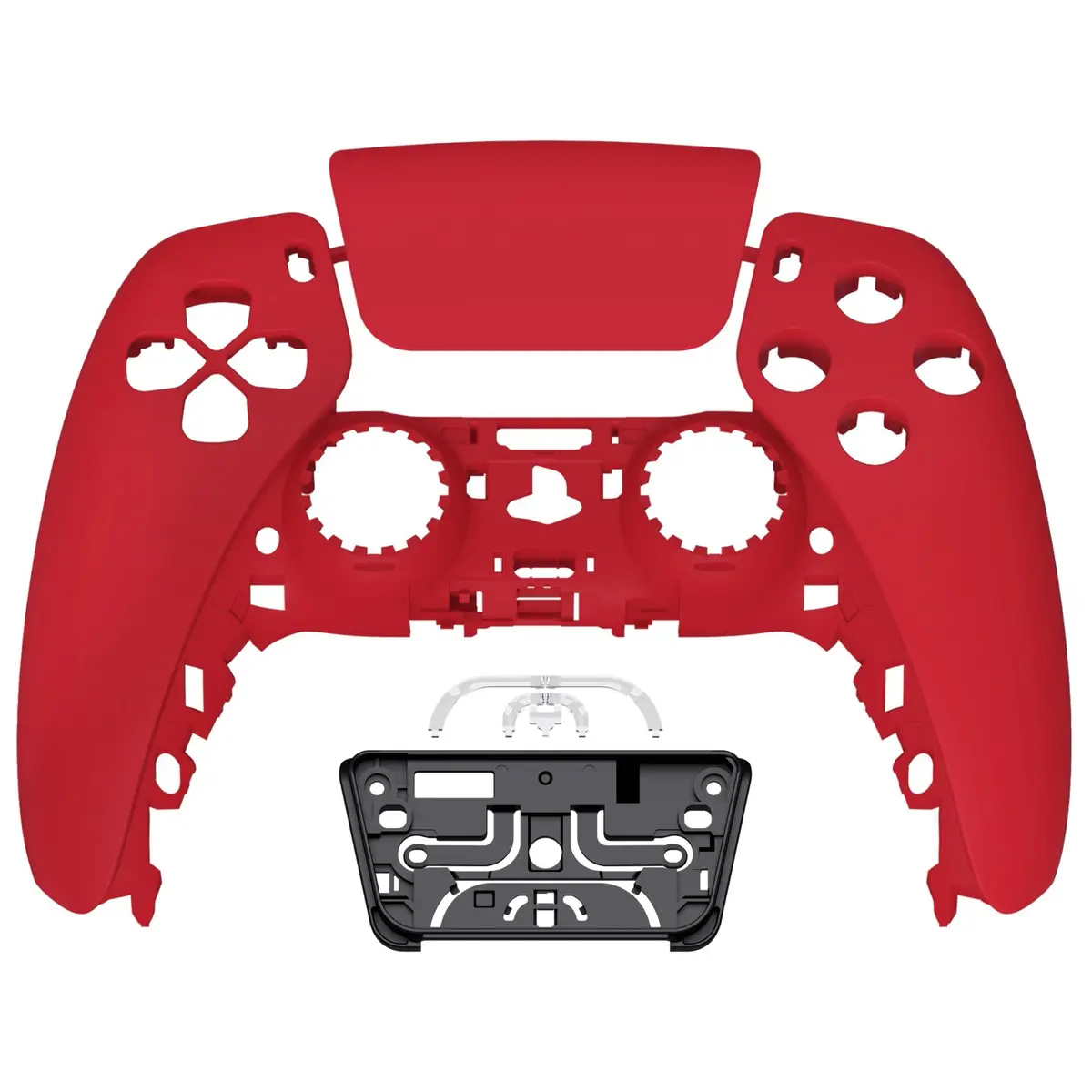 Extremerate Replacement Front Housing Shell With Touchpad Compatible With Ps5 Controller Bdm-010/020/030/040/050 - Passion Red 1