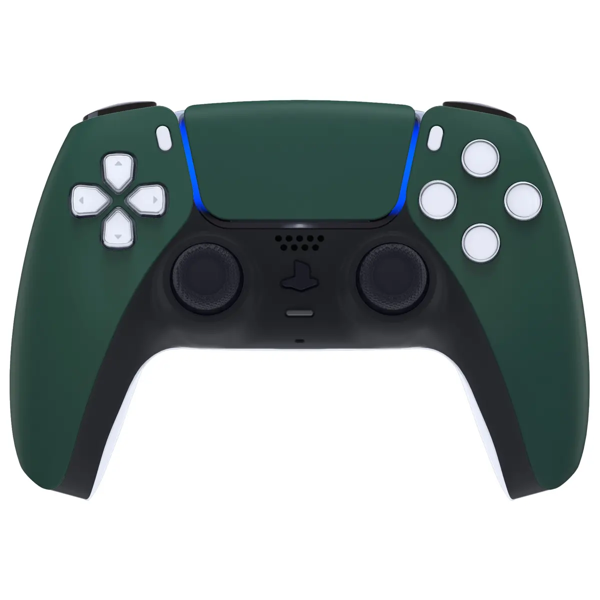 Extremerate Replacement Front Housing Shell With Touchpad Compatible With Ps5 Controller Bdm-010/020/030/040/050/060 - Racing Green 2