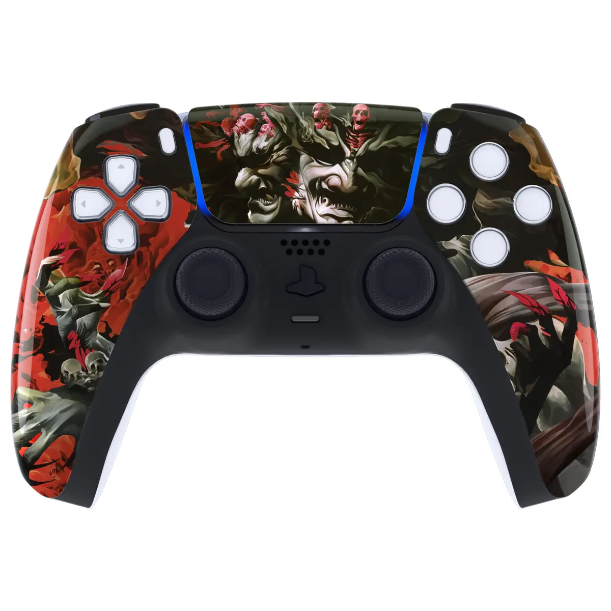 Extremerate Replacement Front Housing Shell With Touchpad Compatible With Ps5 Controller Bdm-010/020/030/040/050 - Rage Of Asura 2