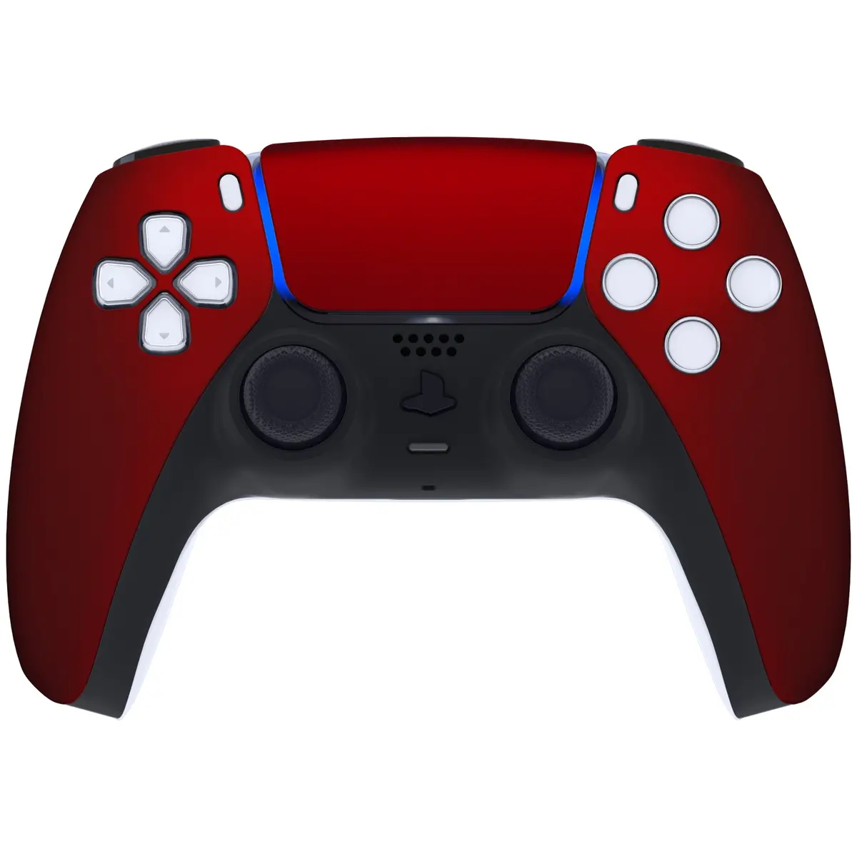 Extremerate Replacement Front Housing Shell With Touchpad Compatible With Ps5 Controller Bdm-010/020/030/040/050/060 - Scarlet Red 2