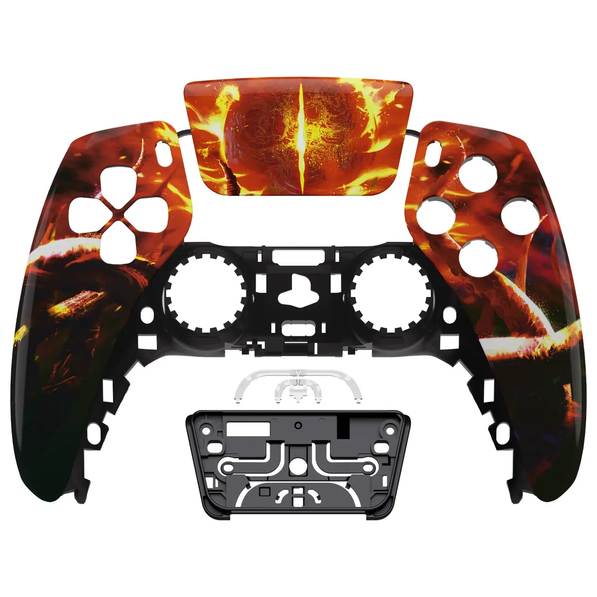 Extremerate Replacement Front Housing Shell With Touchpad Compatible With Ps5 Controller Bdm-010/020/030/040/050 - The Great Flaming Overlord 1