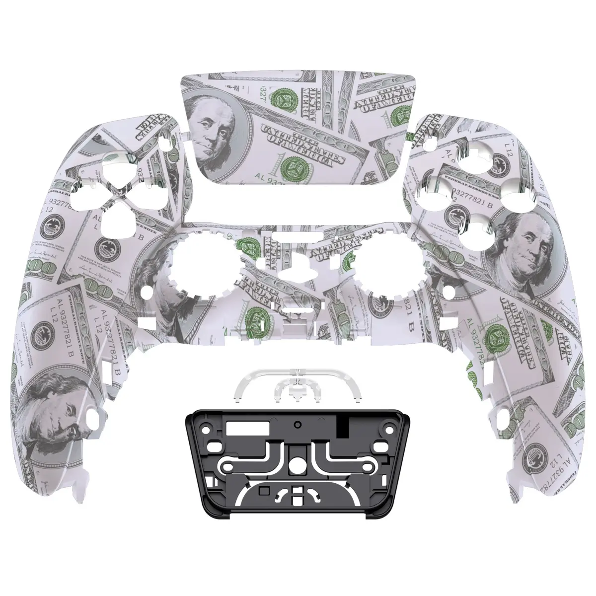Extremerate Replacement Front Housing Shell With Touchpad Compatible With Ps5 Controller Bdm-010/020/030/040/050 - The $100 Cash Money 1
