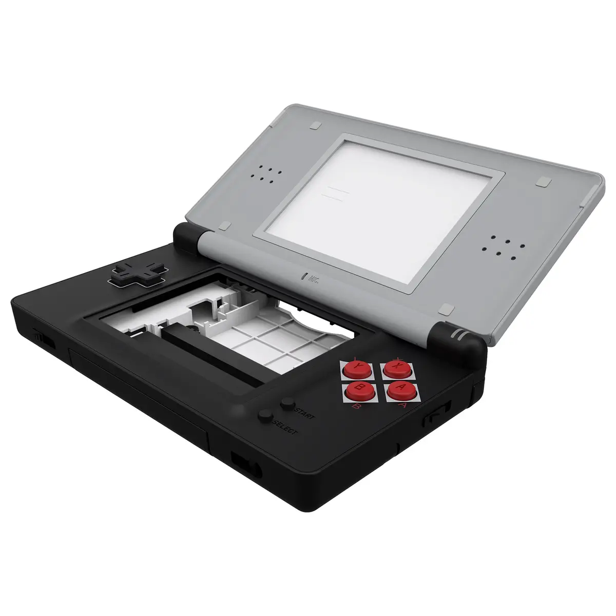 Extremerate Replacement Full Housing Shell & Buttons With Screen Lens For Nintendo Ds Lite Ndsl - Classic Nes Style 1
