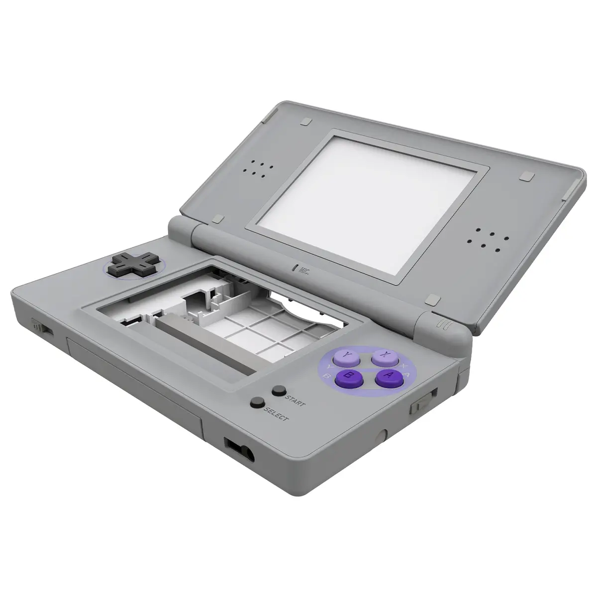 Extremerate Replacement Full Housing Shell & Buttons With Screen Lens For Nintendo Ds Lite Ndsl - Classic Snes Style 1