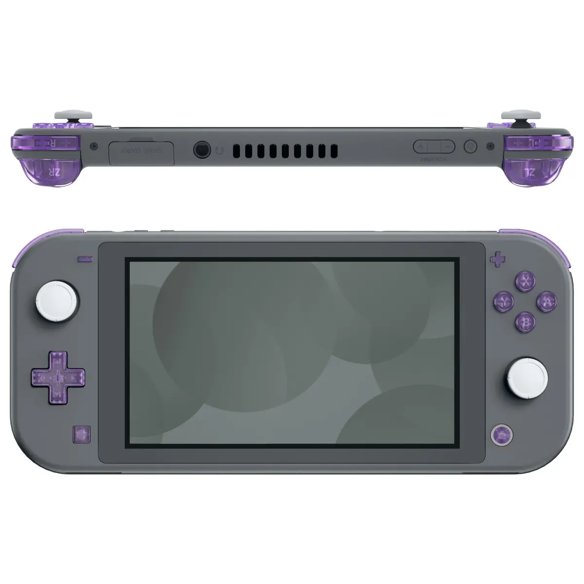 Extremerate Replacement Full Set Buttons For Ns Switch Lite - Clear Atomic Purple 1