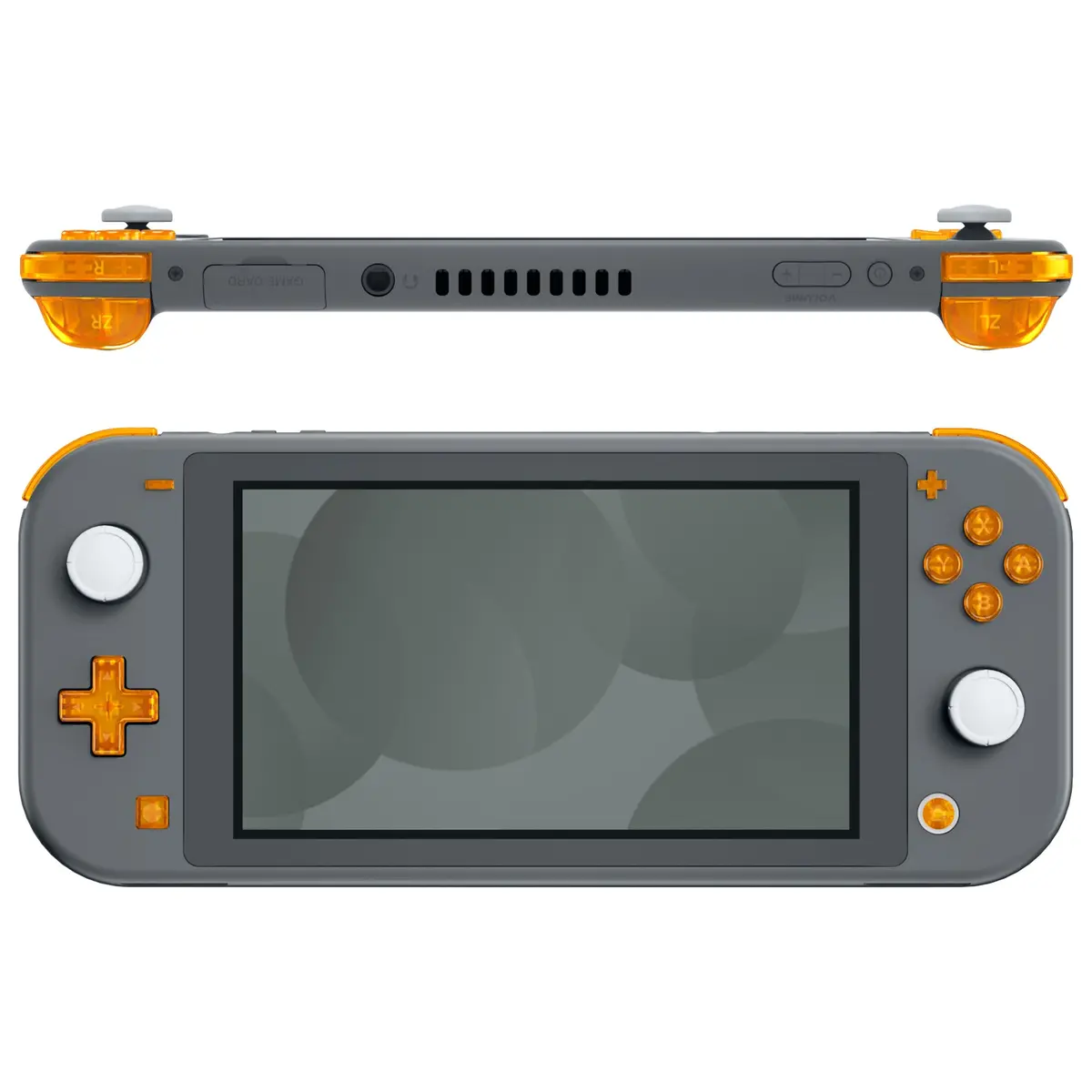 Extremerate Replacement Full Set Buttons For Ns Switch Lite - Clear Orange 1