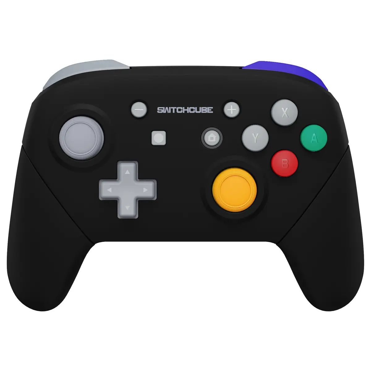 Extremerate Replacement Full Set Shell Faceplate Backplate Handles For Nintendo Switch Pro - Classic Switchcube Style - Black 1