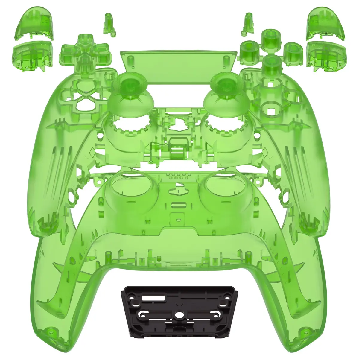 Extremerate Replacement Full Set Shells With Buttons Compatible With Ps5 Controller Bdm-010/020 - Clear Green 1