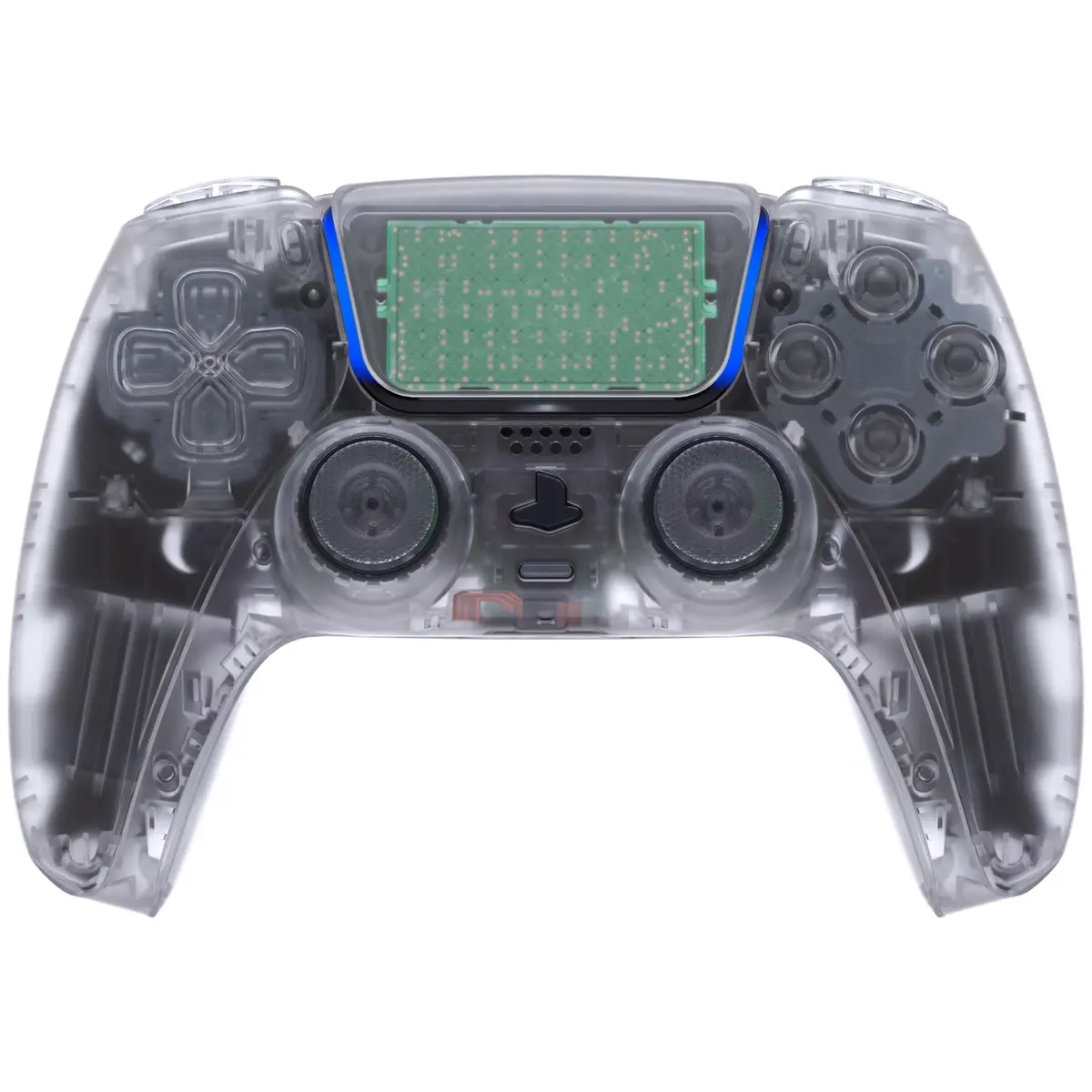 Extremerate Replacement Full Set Shells With Buttons Compatible With Ps5 Controller Bdm-030/040/050 - Clear 2