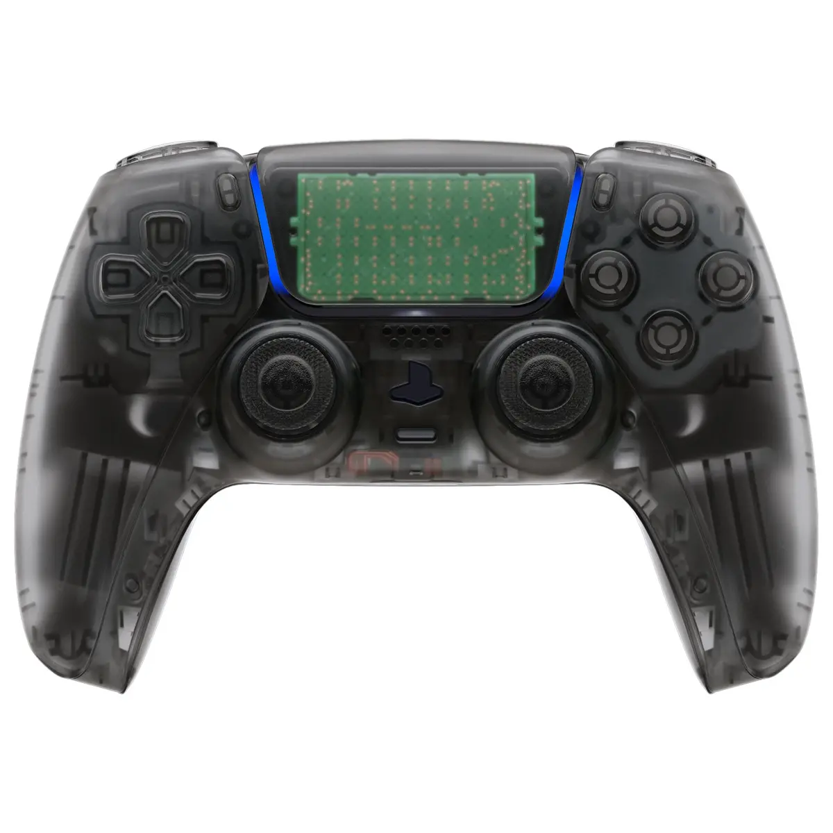 Extremerate Replacement Full Set Shells With Buttons Compatible With Ps5 Controller Bdm-030/040/050/060 - Clear Black 2
