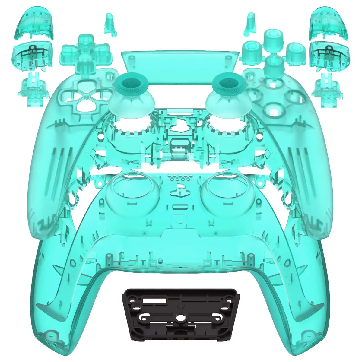 Extremerate Replacement Full Set Shells With Buttons Compatible With Ps5 Controller Bdm-010/020 - Emerald Green 1