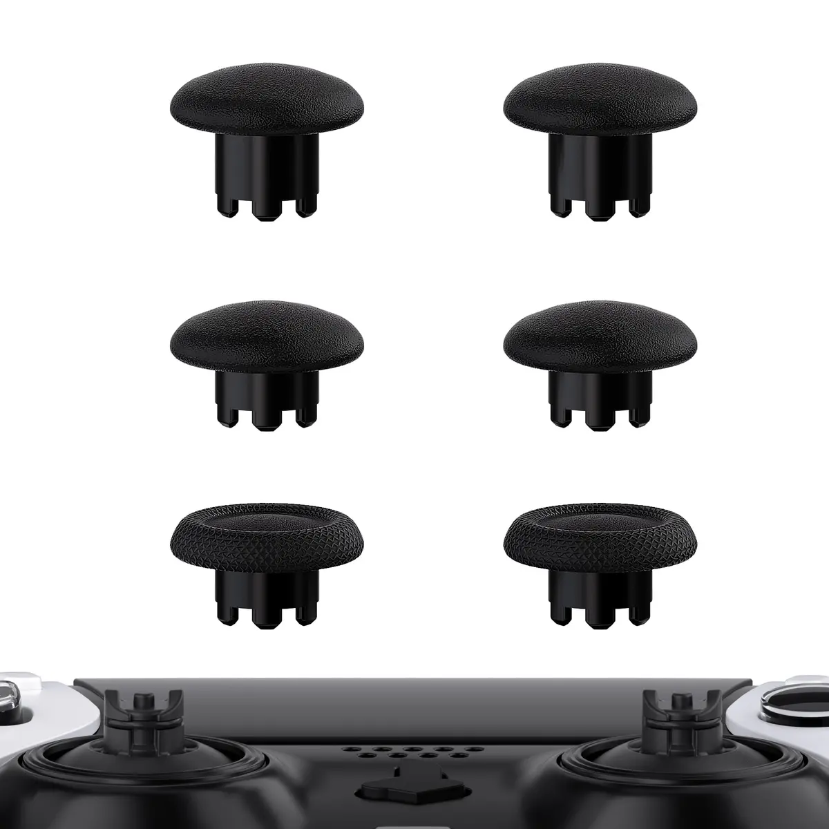 Extremerate Replacement Swappable Thumbsticks For Ps5 Edge Controller - Black 1