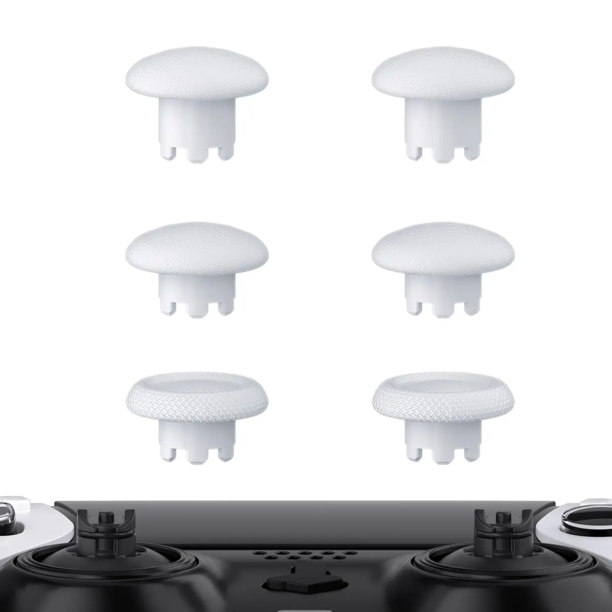 Extremerate Replacement Swappable Thumbsticks For Ps5 Edge Controller - Robot White 1