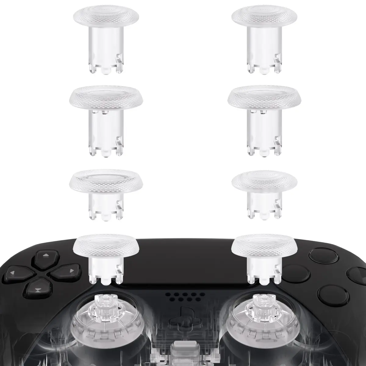 Extremerate Thumbsgear V3 Interchangeable Ergonomic Thumbstick For Ps5 & Ps4 Controller - Clear 1