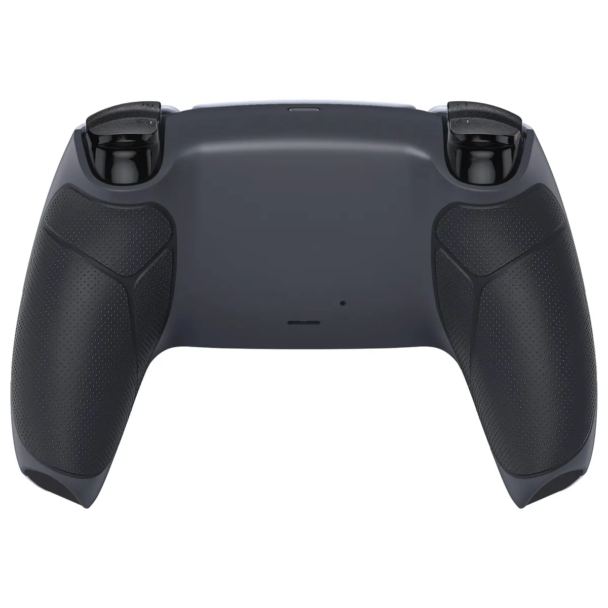 Extremerate Performance Grip Replacement Back Housing Bottom Shell Compatible With Ps5 Controller Bdm-010/020/030/040/050 - Rubberized Classic Gray & Dark Gray 2