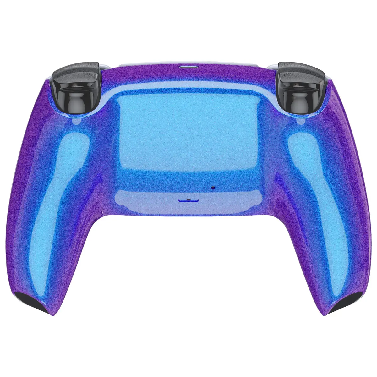 Extremerate Replacement Back Housing Bottom Shell Compatible With Ps5 Controller Bdm-010/020/030/040/050 - Chameleon Purple Blue Glossy 2