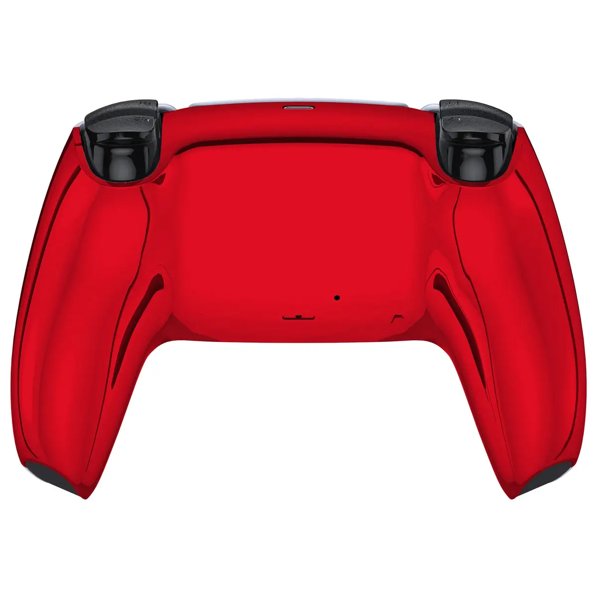 Extremerate Replacement Back Housing Bottom Shell Compatible With Ps5 Controller Bdm-010/020/030/040/050 - Chrome Red Glossy 2
