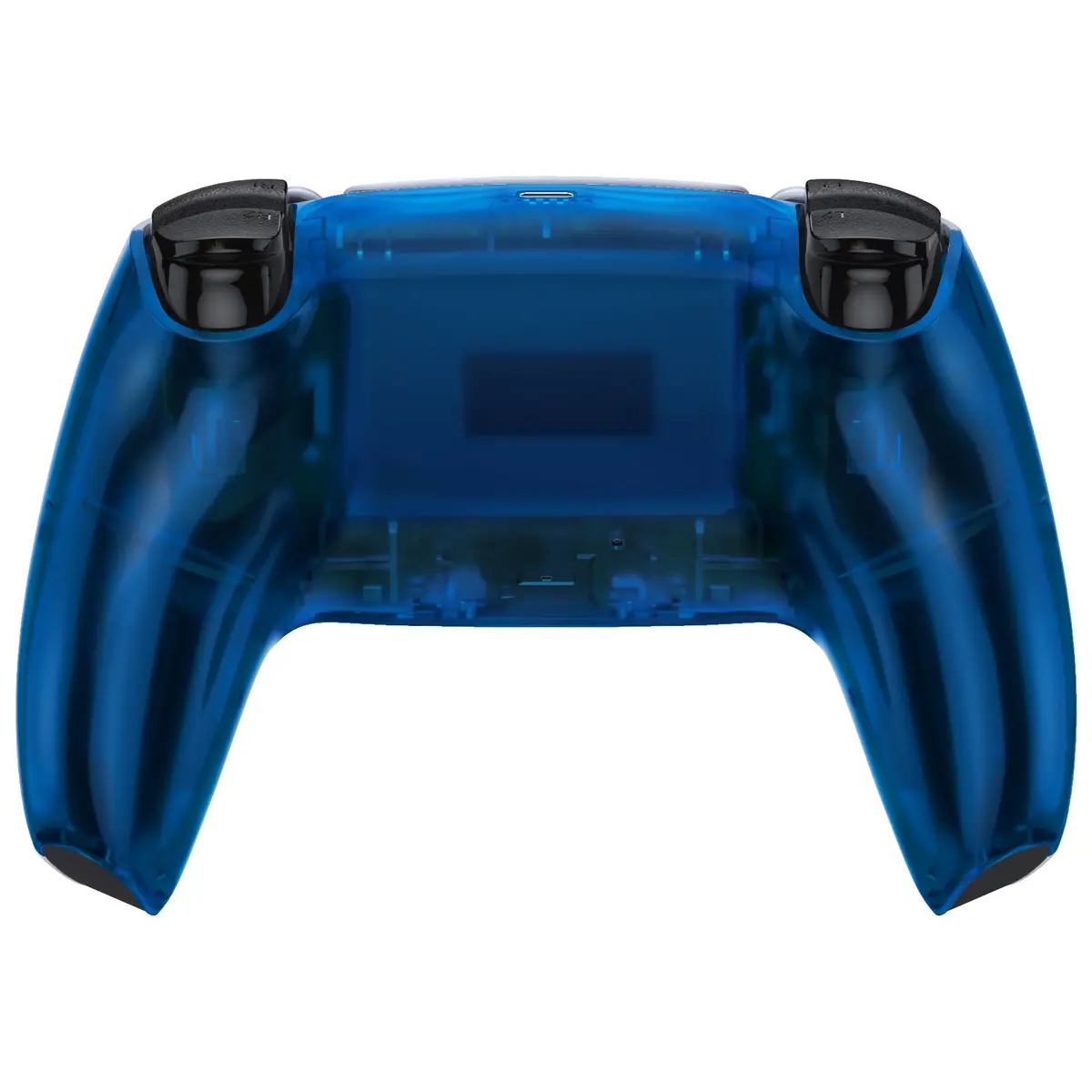 Extremerate Replacement Back Housing Bottom Shell Compatible With Ps5 Controller Bdm-010/020/030/040/050 - Clear Blue 2