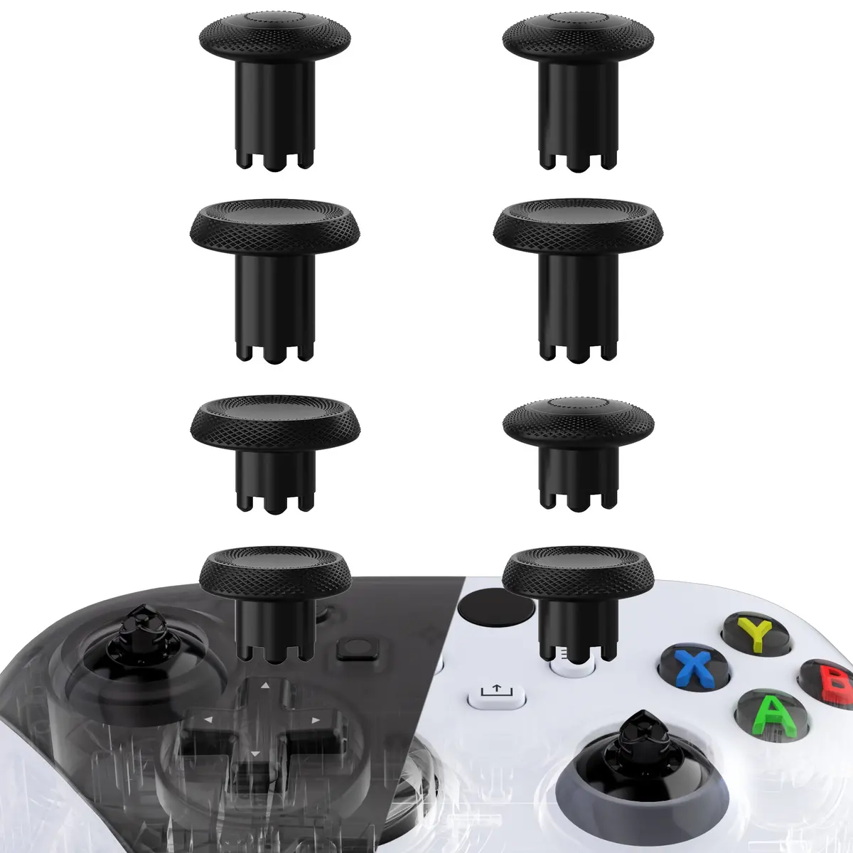 Extremerate Thumbsgear V3 Interchangeable Thumbsticks For Xbox Core Controller & Xbox One S/X/Elite Controller & Nintendo Switch Pro Controller - Black 1