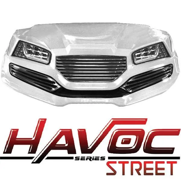 Yamaha G29/Drive Havoc Street Style Front Cowl Kit In White (Years 2007-2016) Pn# 05-049Cs 1