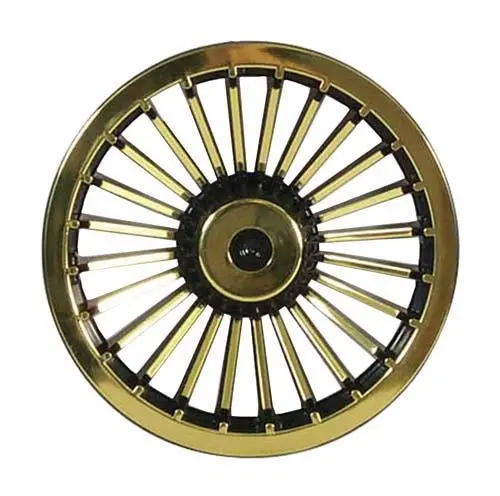 8 Black & Gold Turbine Wheel Cover Pn# 4648 1