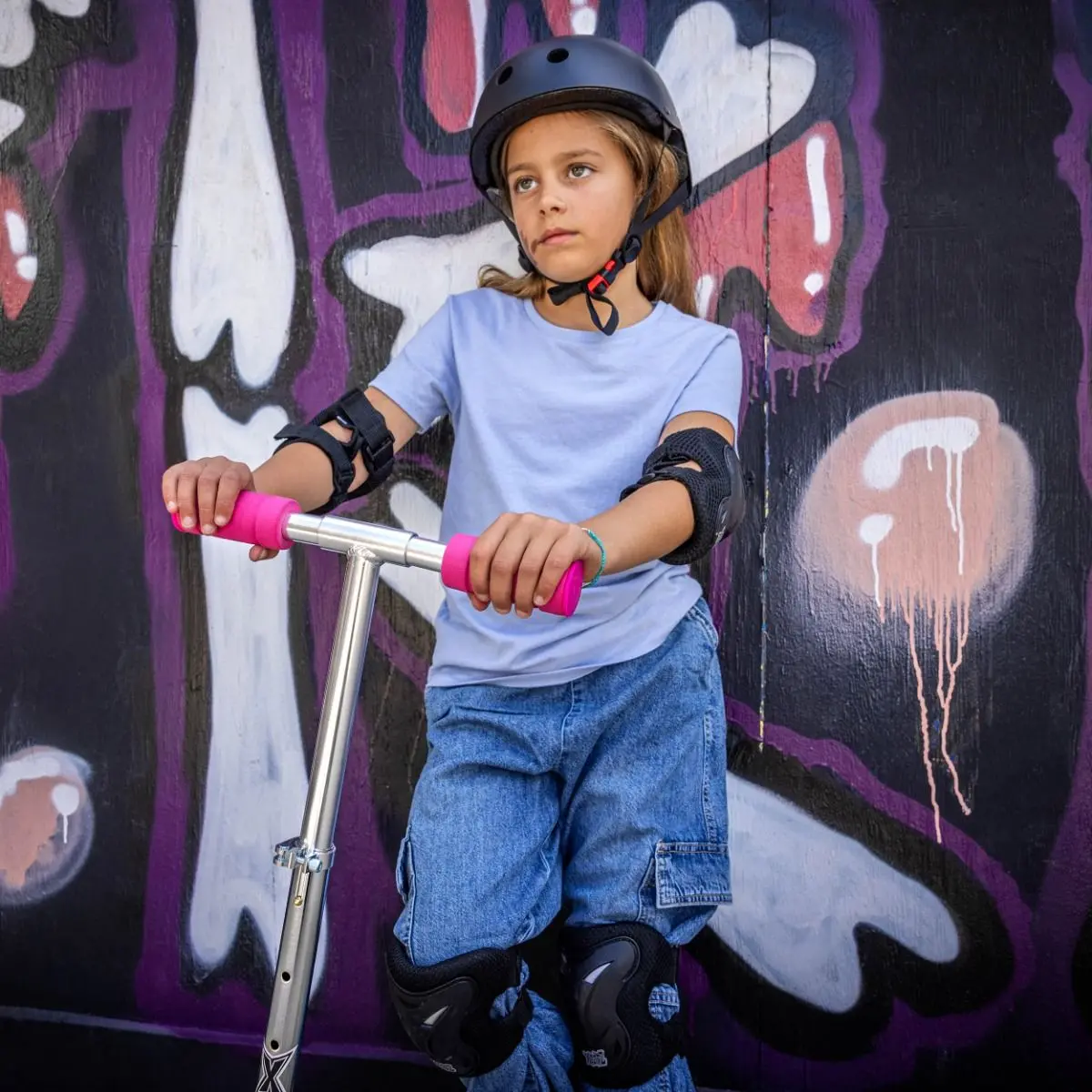 Light Up Led Folding Scooter - Pink 2
