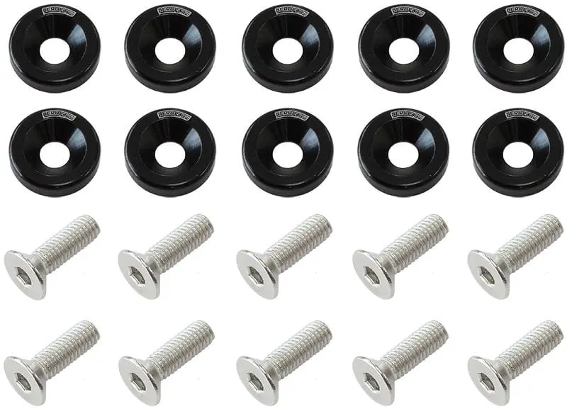 5/16" Black Billet Dress-Up Bolt Kit – 10-Piece Fender & Accent Set 1